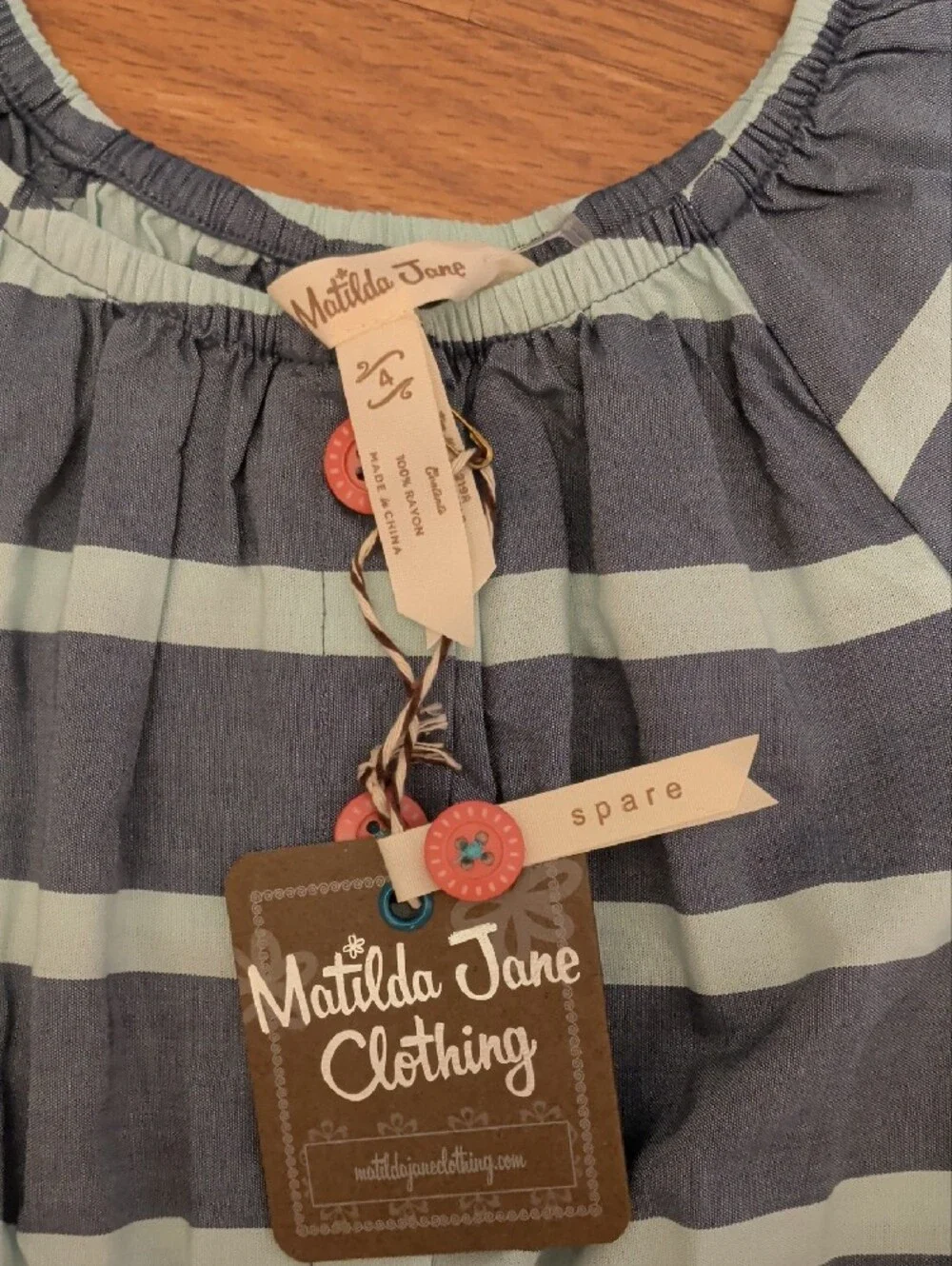 NWT Matilda Jane My Oh My Striped Girls' Romper